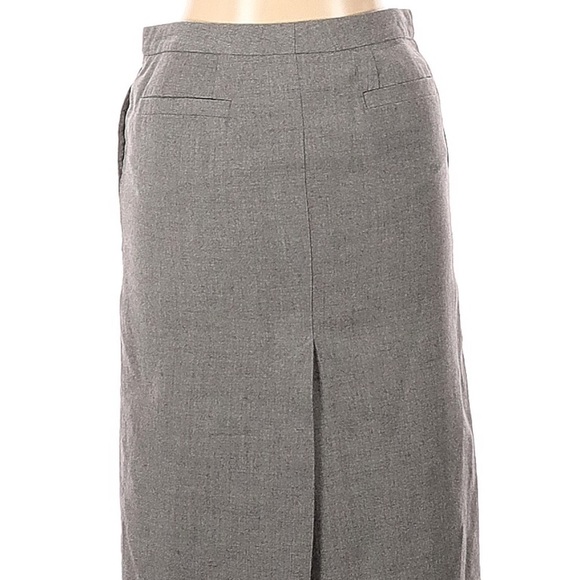 Costume National Designer Gray Wool Pencil Skirt - Picture 4 of 7